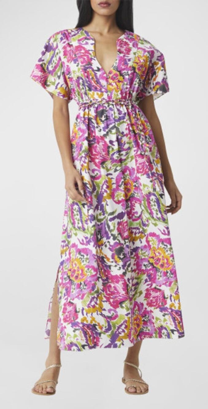 MISA Los Angeles Setareh Floral Print Maxi Dress Size Small Cotton